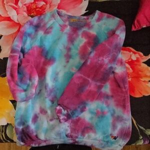Aviator Nation Vibrant Tie-Dye Crew Neck Sweater